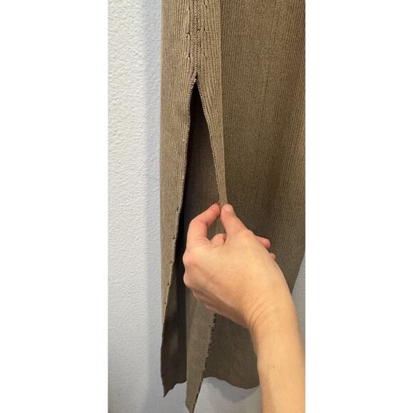 SEROYA Dress Women’s Size Medium Sofie Knit Ribbed Bodycon Slit Sexy - Picture 6 of 11